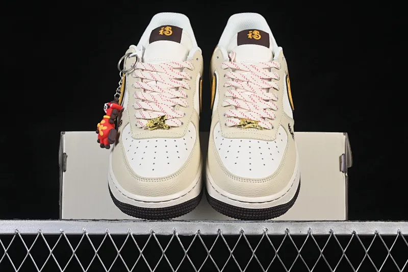 All categories Nk Air Force 1 Air Force series Nk Air Force 1 Low Air Force low-top Nike Air Force 1'07 Low Year of the Horse limited edition Apricot gold pattern Air Force 1 low-top casual sneakers NH0601-504